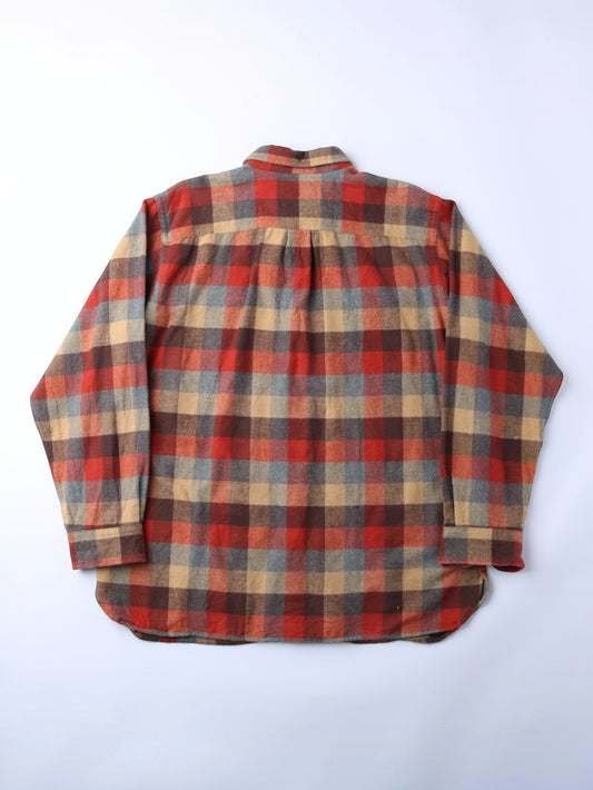 Vintage Flannel Shirt - Red Check