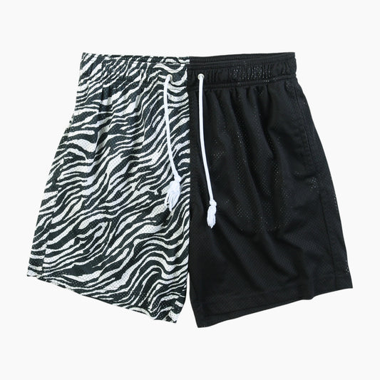 'Zebra Split' Basketball Shorts