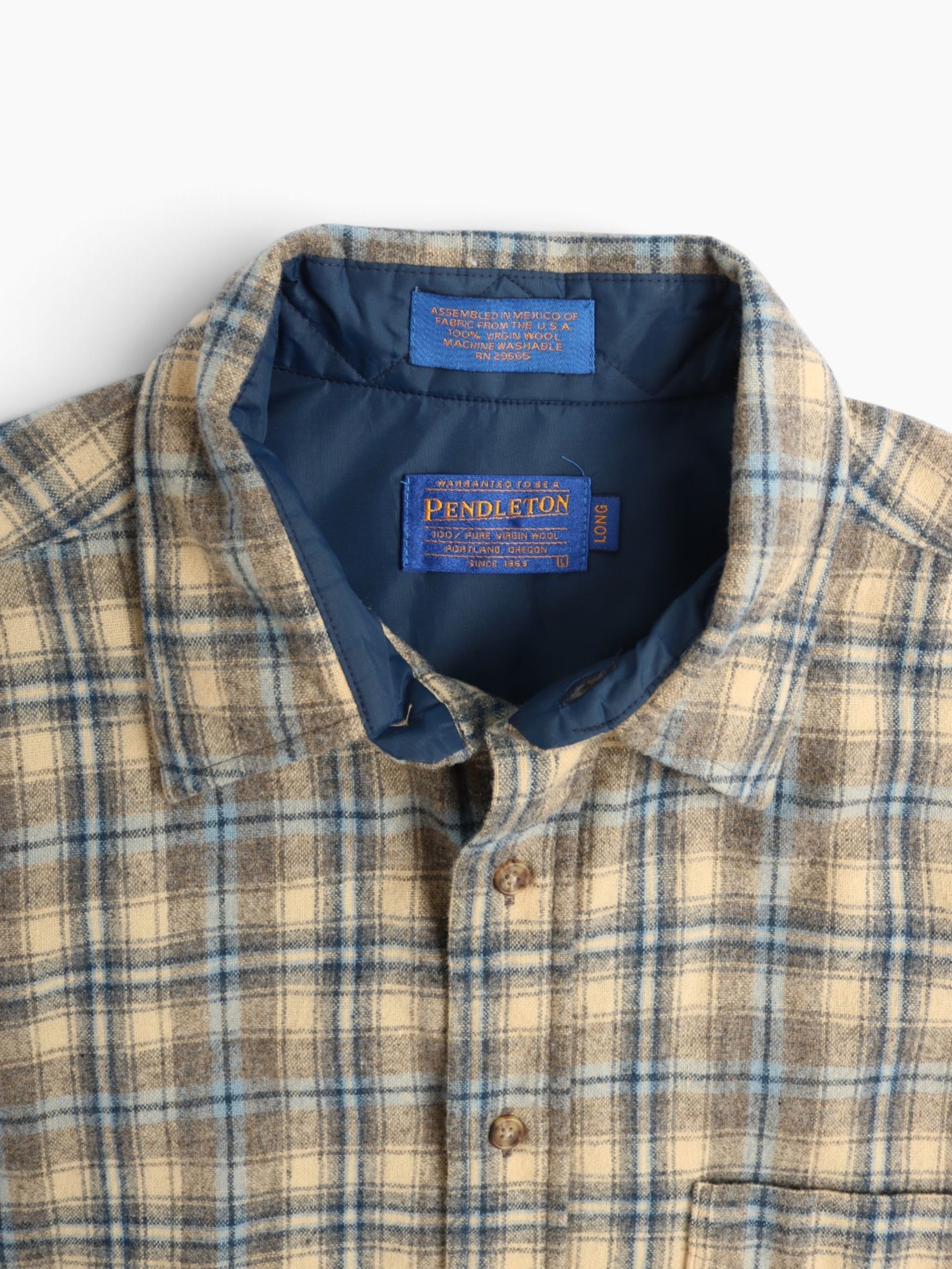 Vintage Flannel Shirt - Beige