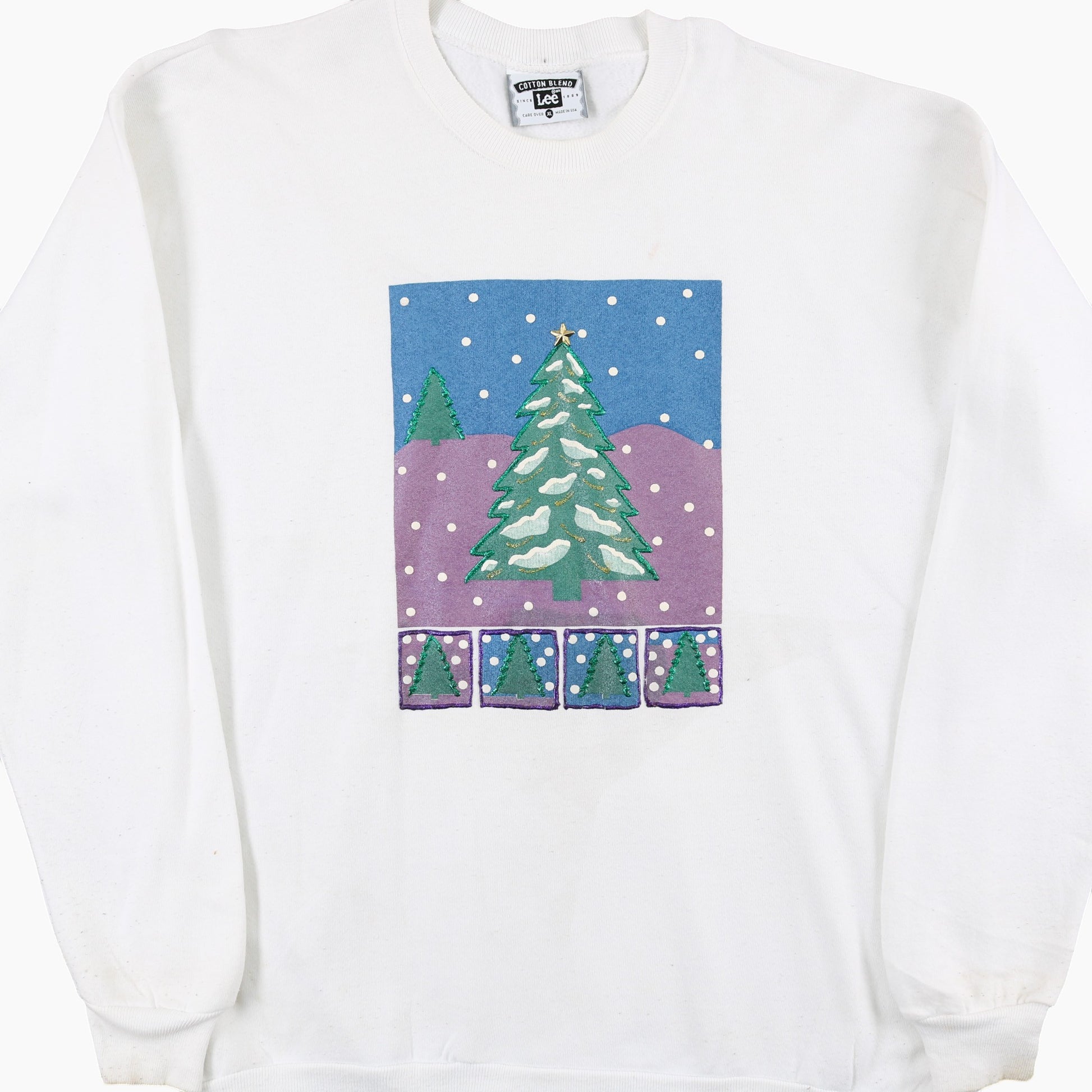 Lee 'Christmas Tree' Sweatshirt - White