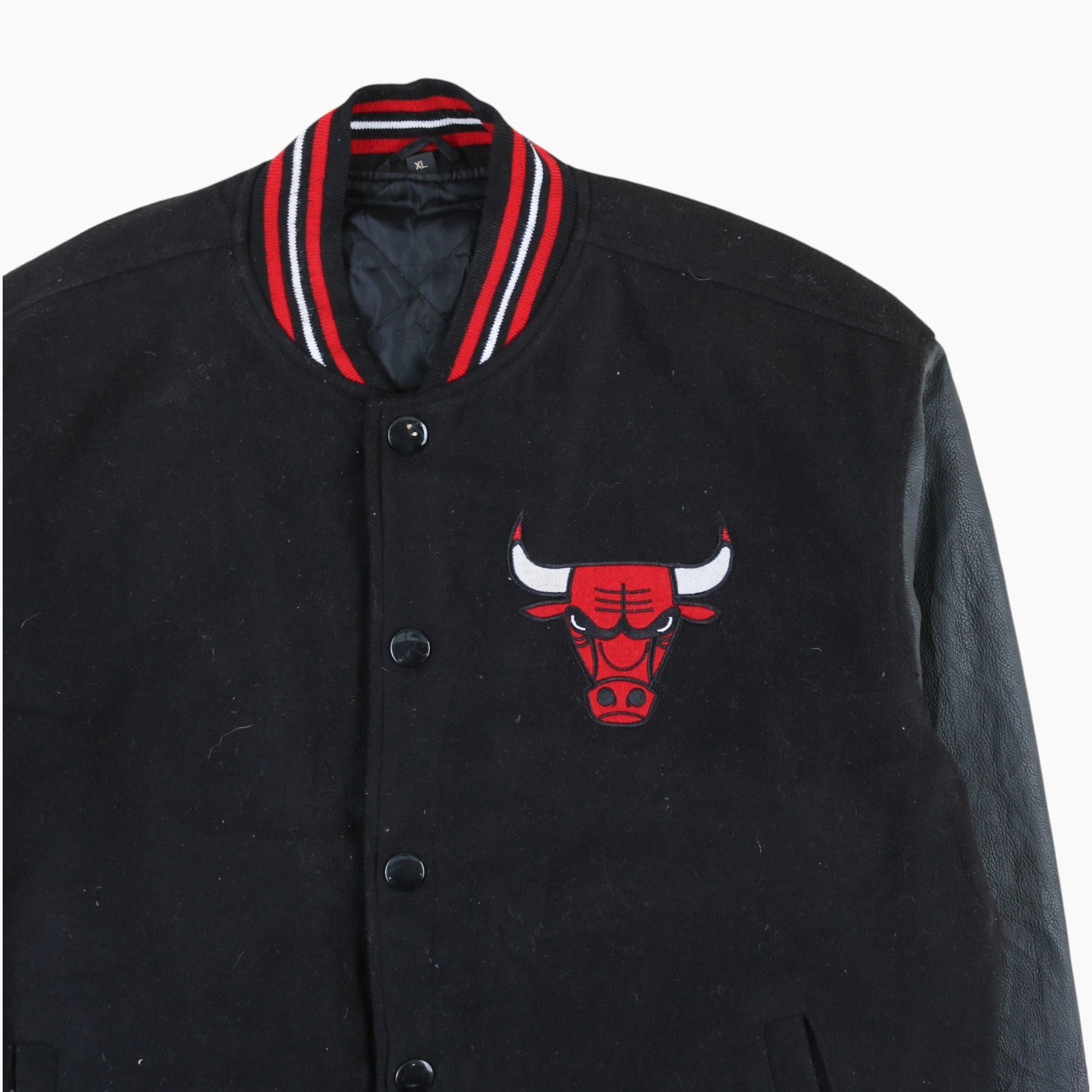 Vintage Varsity 'Chicago Bulls' Bomber Jacket - Black