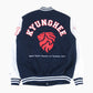 Vintage Varsity 'KH' Bomber Jacket - Navy