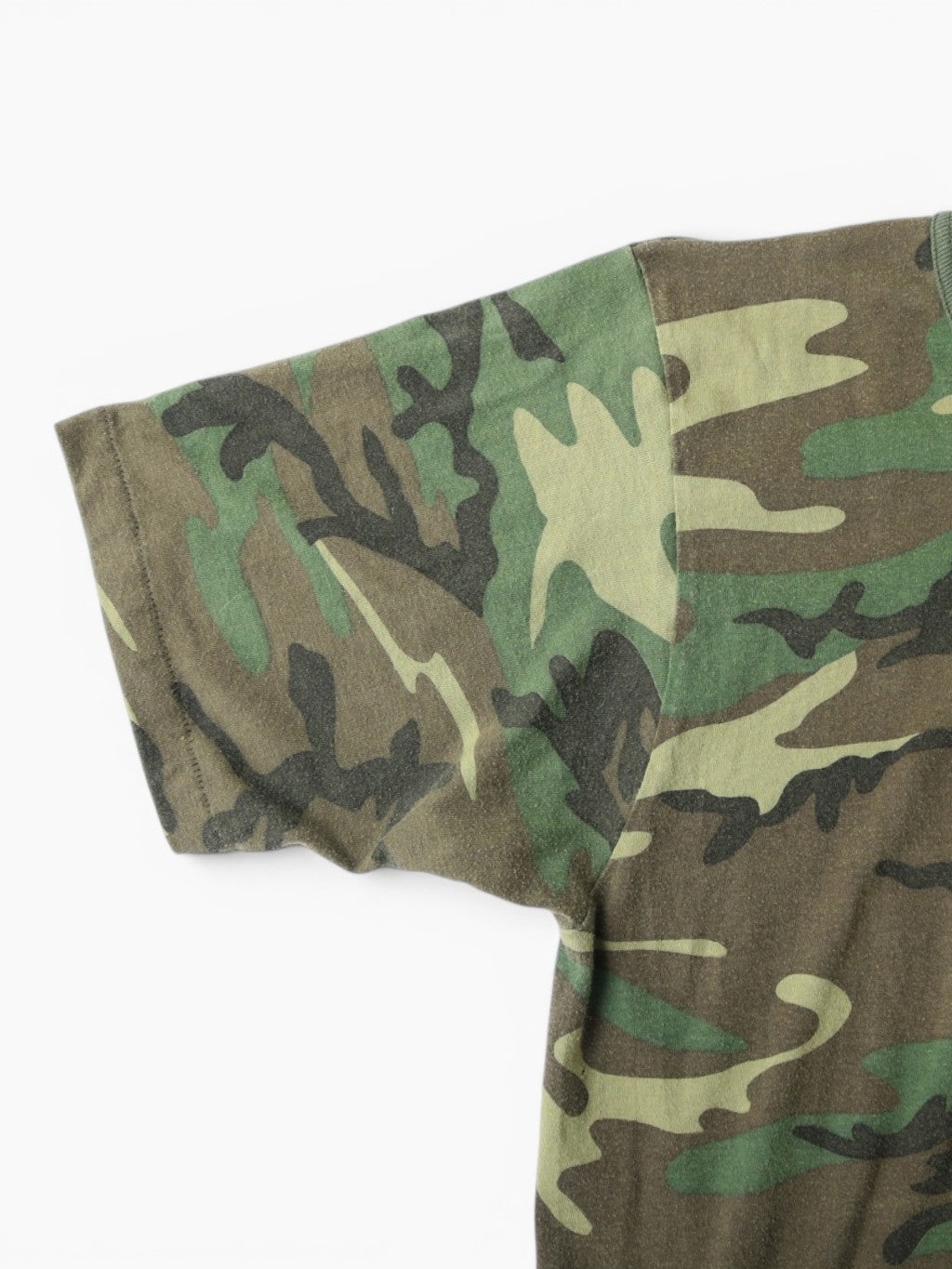 Single Stitch Woodland Camouflage T-Shirt