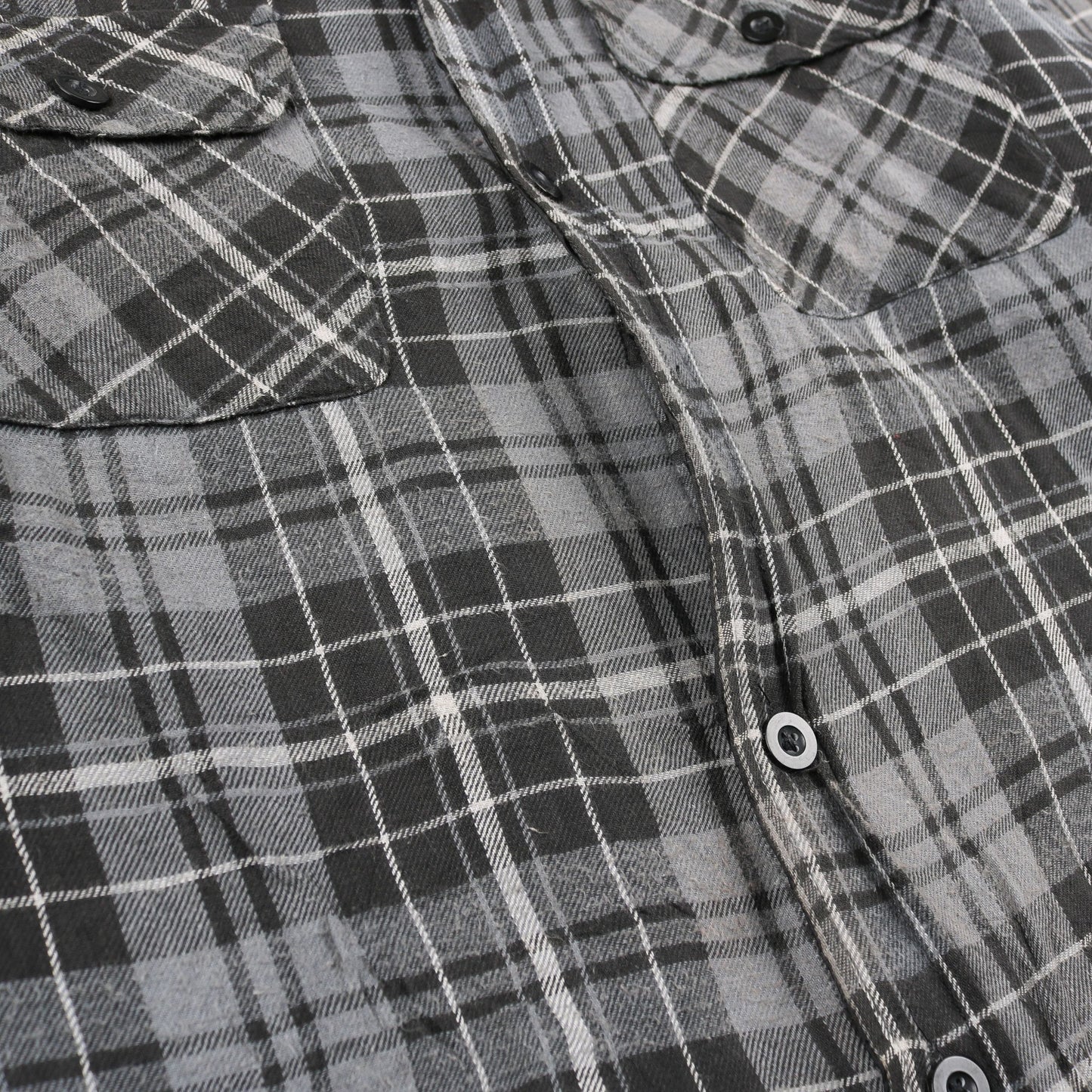 Vintage Flannel Overshirt - Grey Check