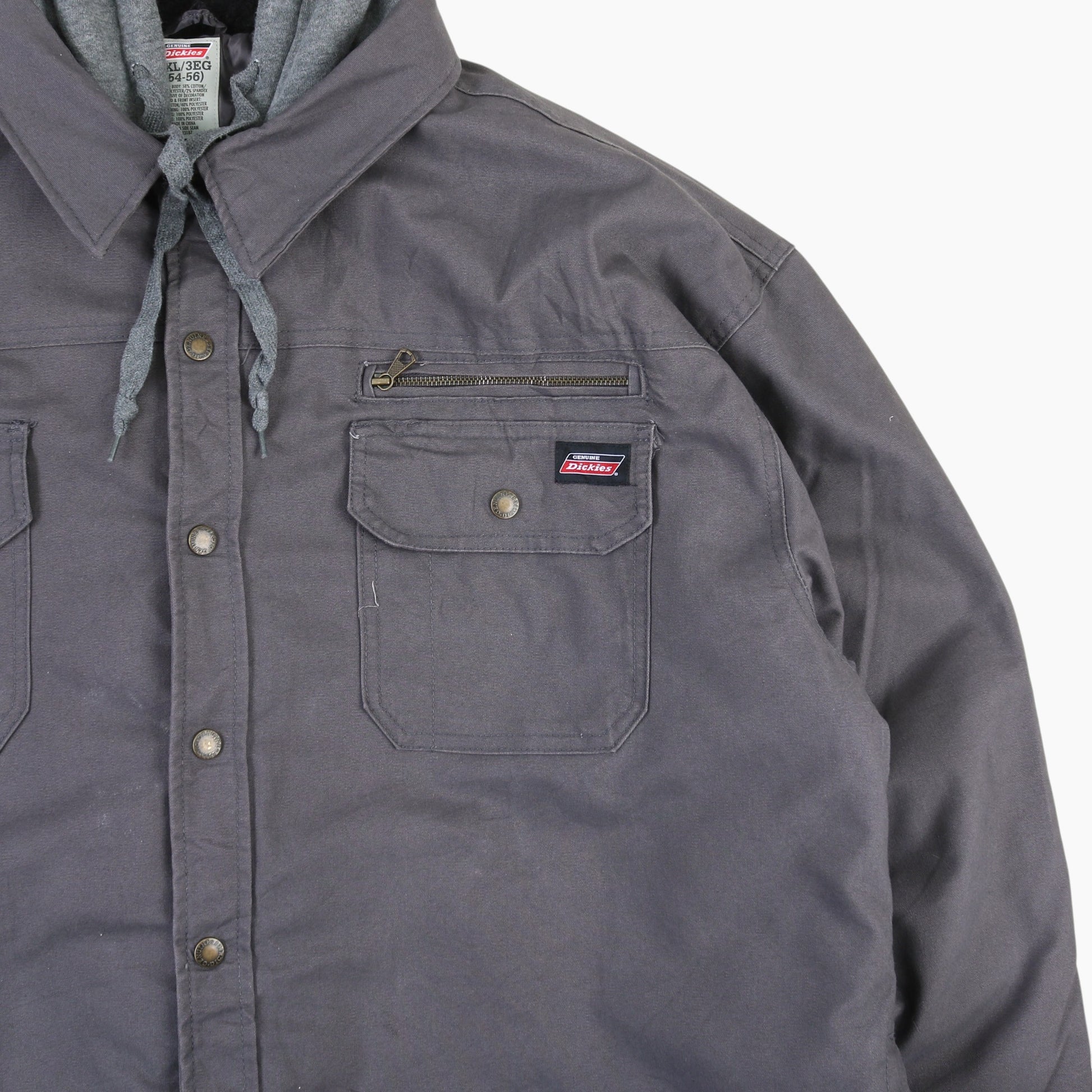 Hooded Work Jacket - Grey