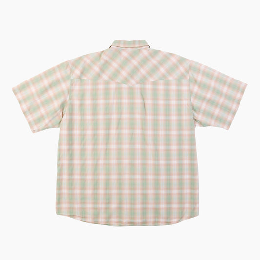 Vintage Shirt - Green And Orange Check - American Madness