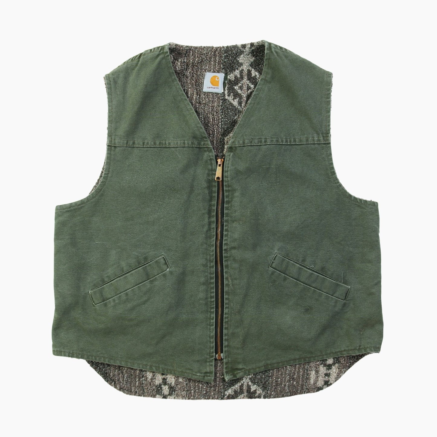 Lined Vest - Washed Green