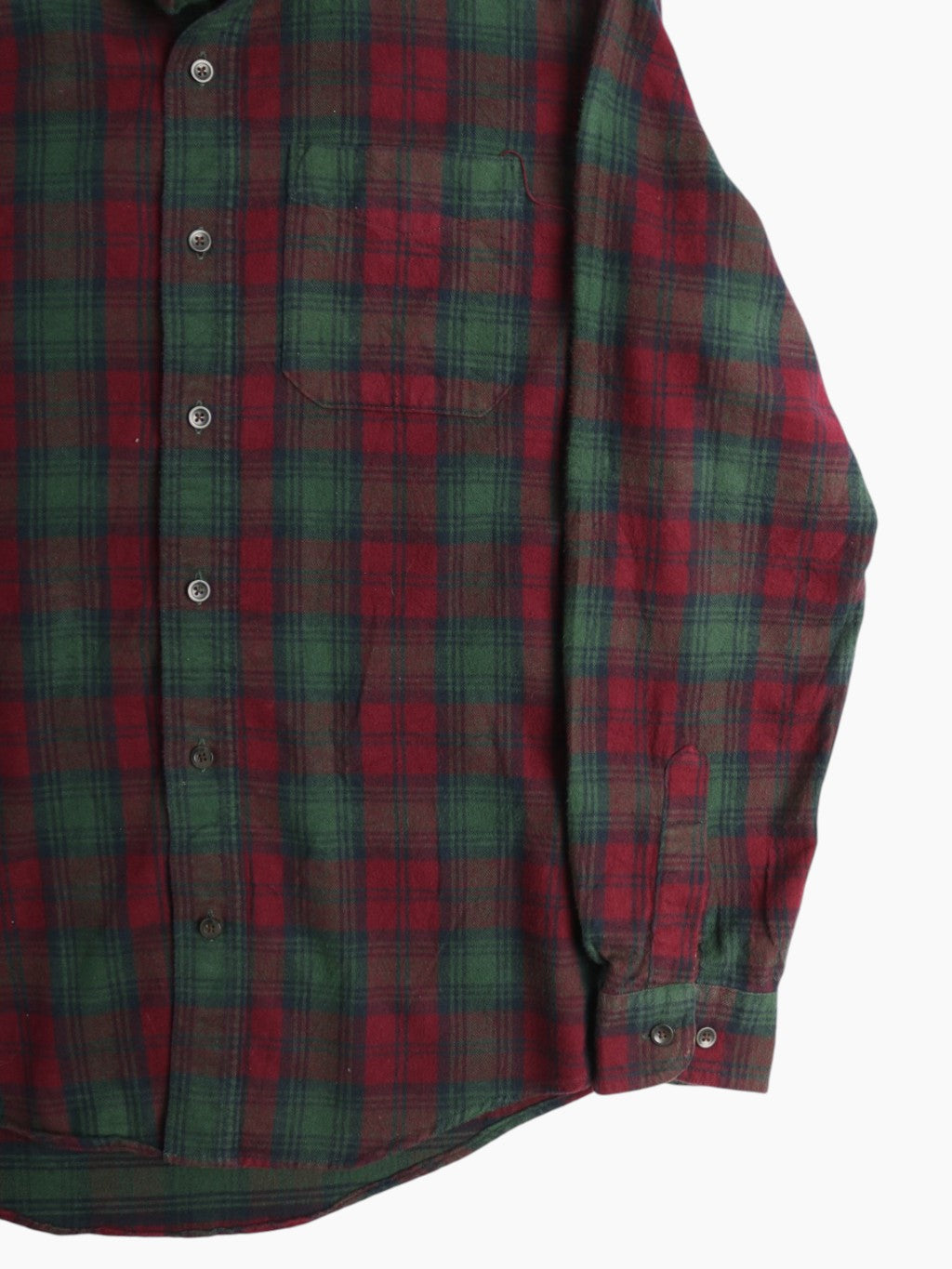 Vintage Flannel Shirt - Red Check