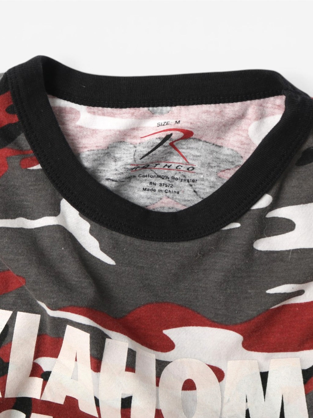 'Oklahoma Basketball' Red Camouflage T-Shirt