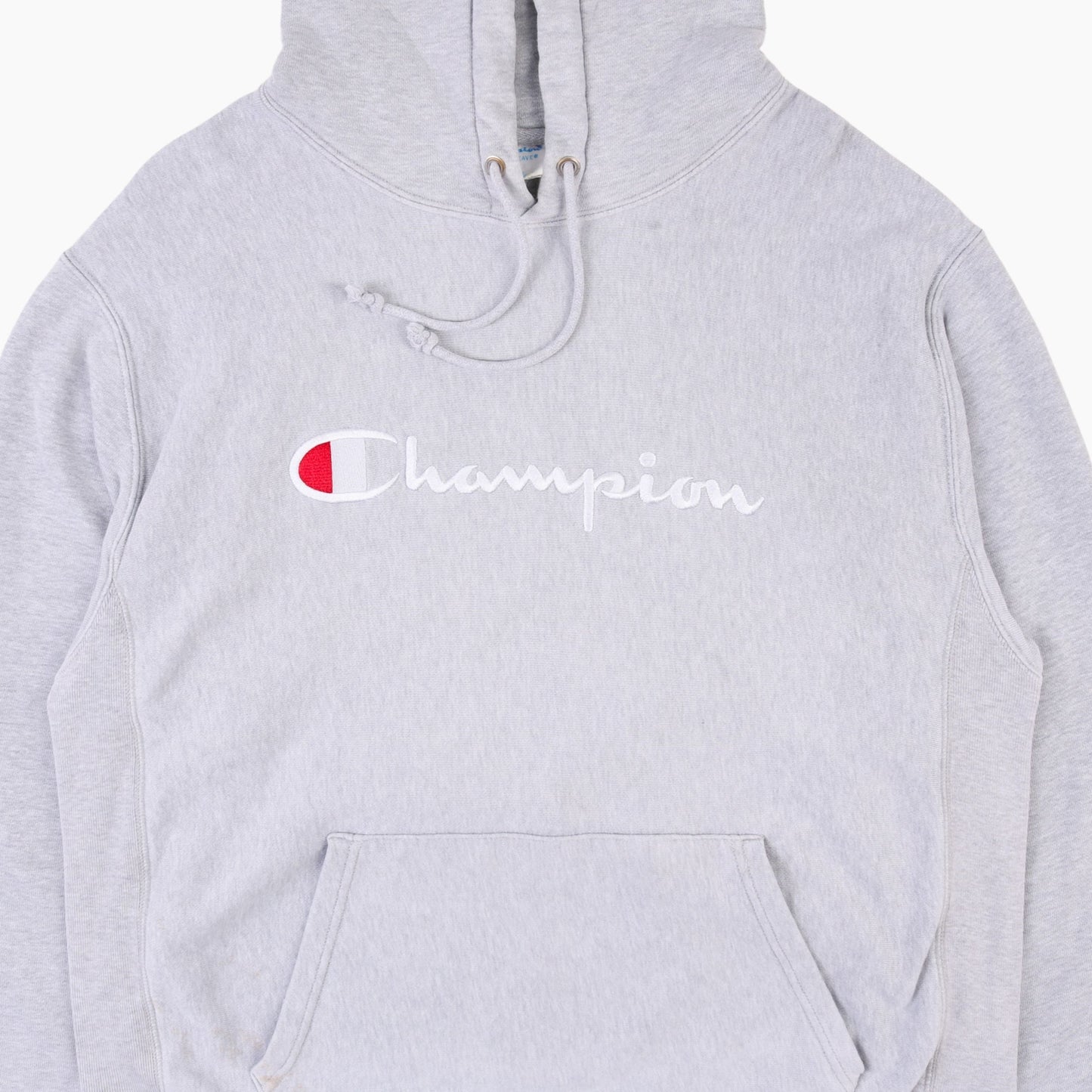 Embroidered Hooded Sweatshirt - Grey