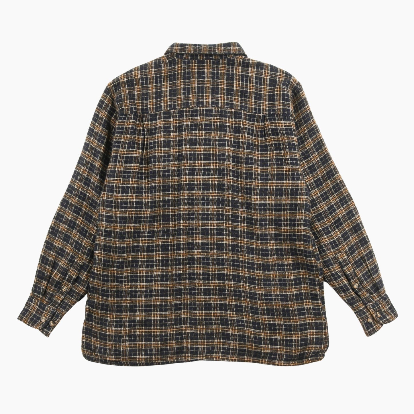 Vintage Flannel Overshirt - Navy & Green Check