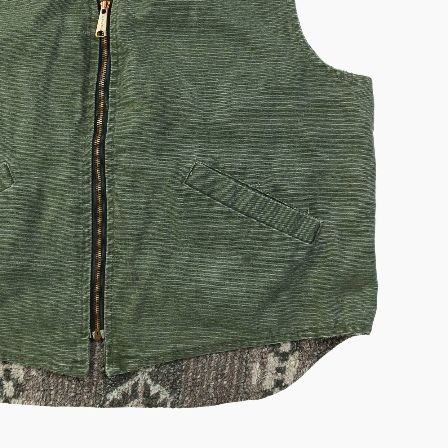 Lined Vest - Washed Green