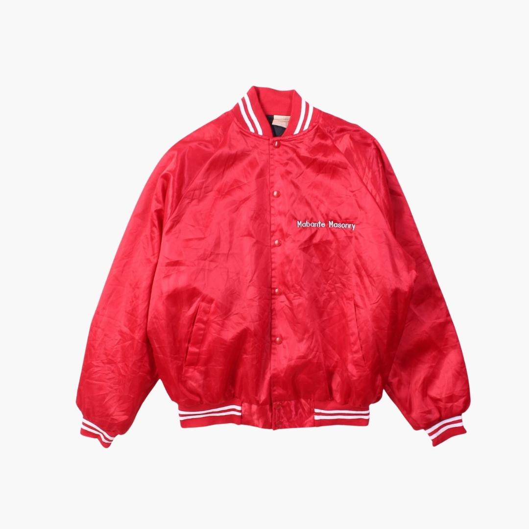 Vintage 'Mabante Masonry' Satin Bomber Jacket - American Madness