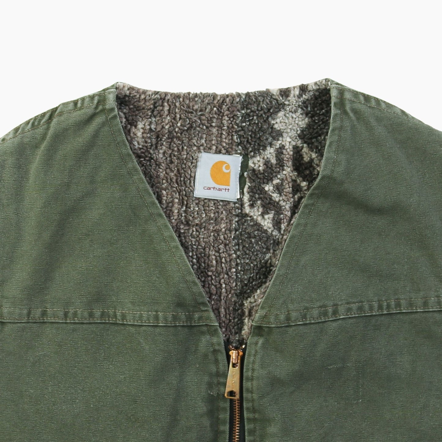 Lined Vest - Washed Green