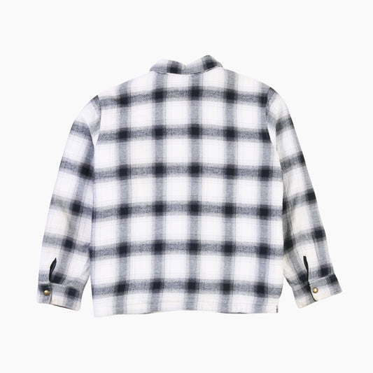 Vintage Flannel Overshirt - Black & White Check - American Madness