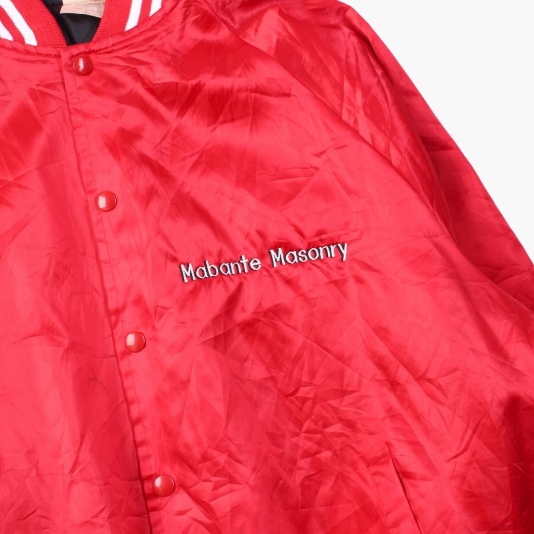 Vintage 'Mabante Masonry' Satin Bomber Jacket - American Madness