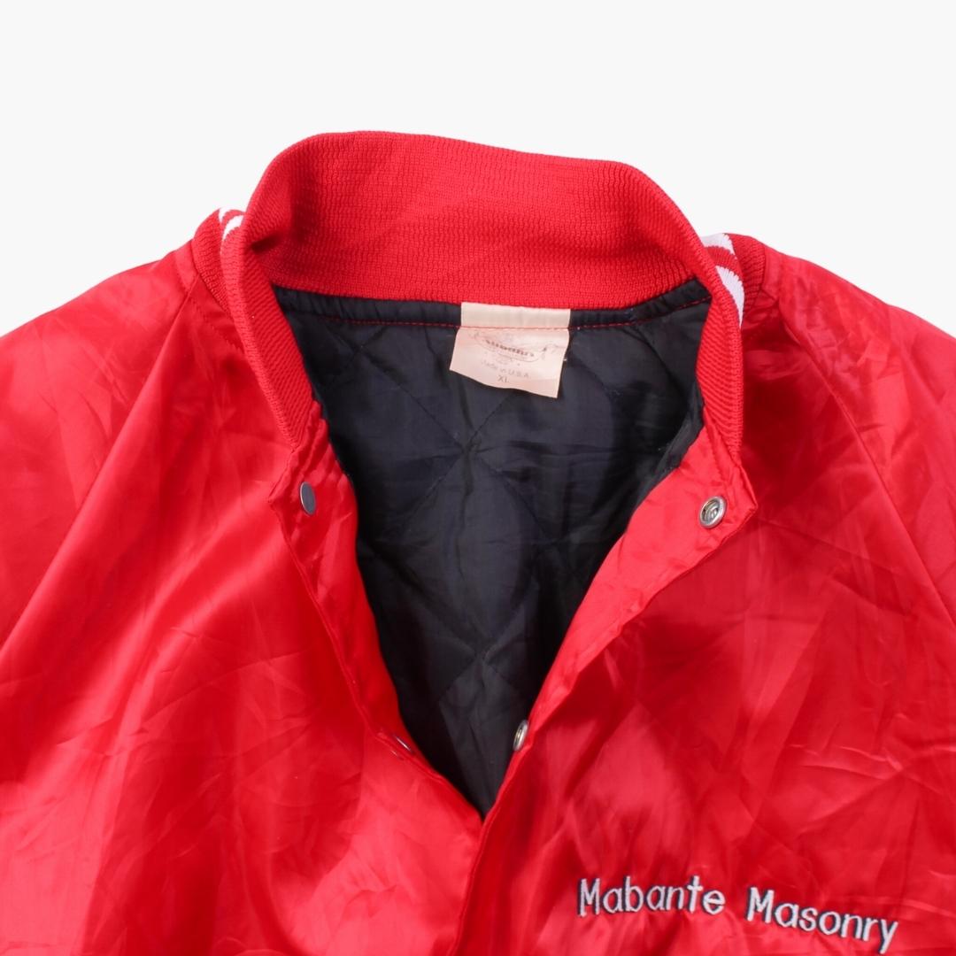 Vintage 'Mabante Masonry' Satin Bomber Jacket - American Madness