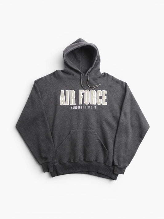 'Air Force' Hooded Sweatshirt - Grey
