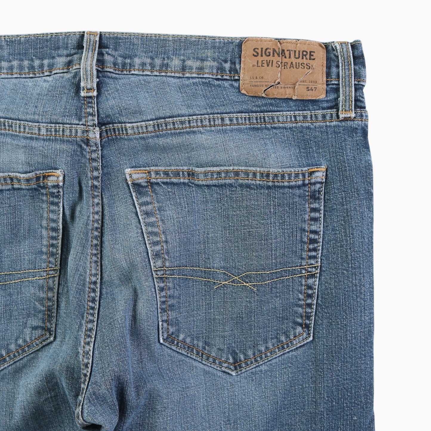 Vintage Signature Regular Taper Jeans - Denim 36/32