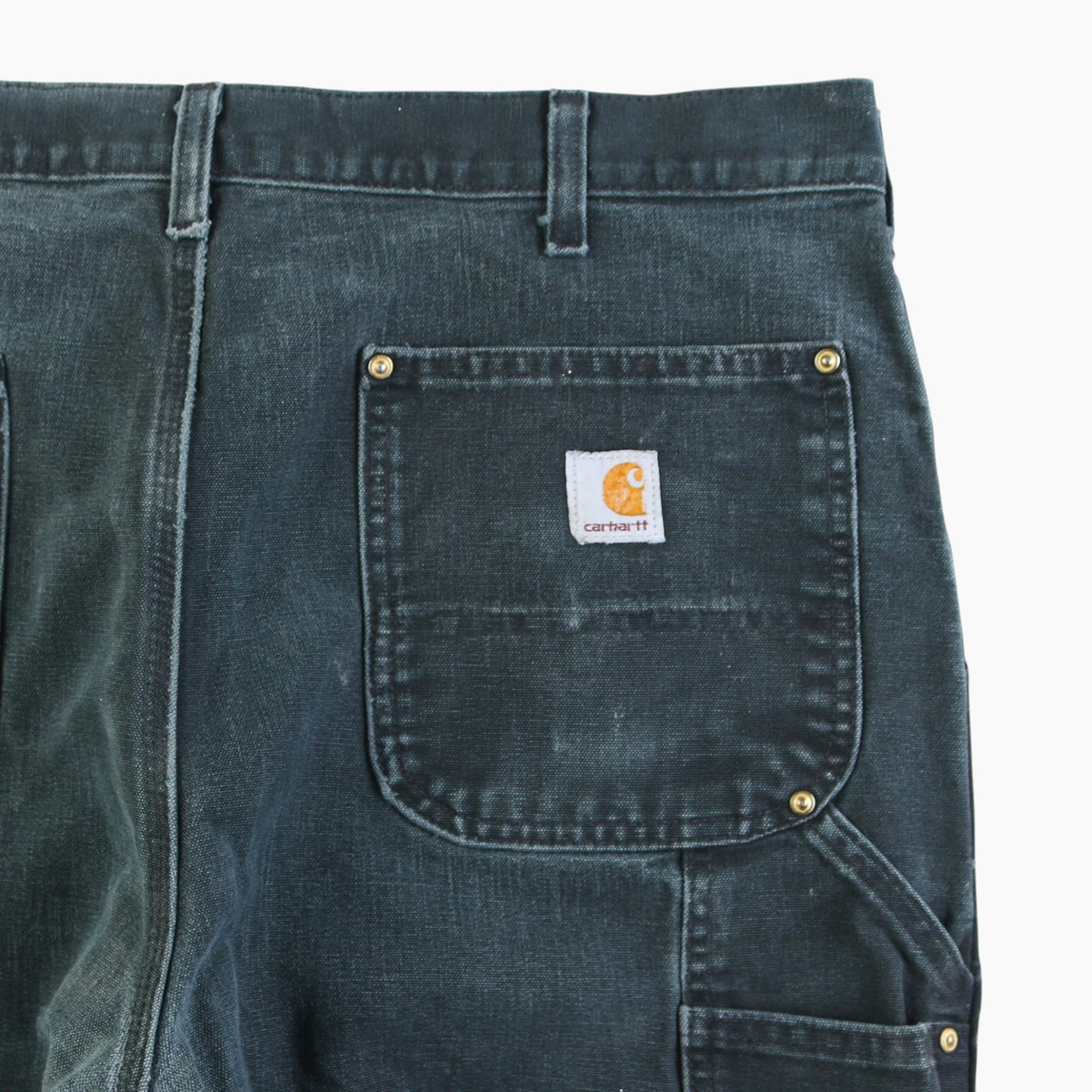 Vintage Double Knee Carpenter Pants - Black - 34/34