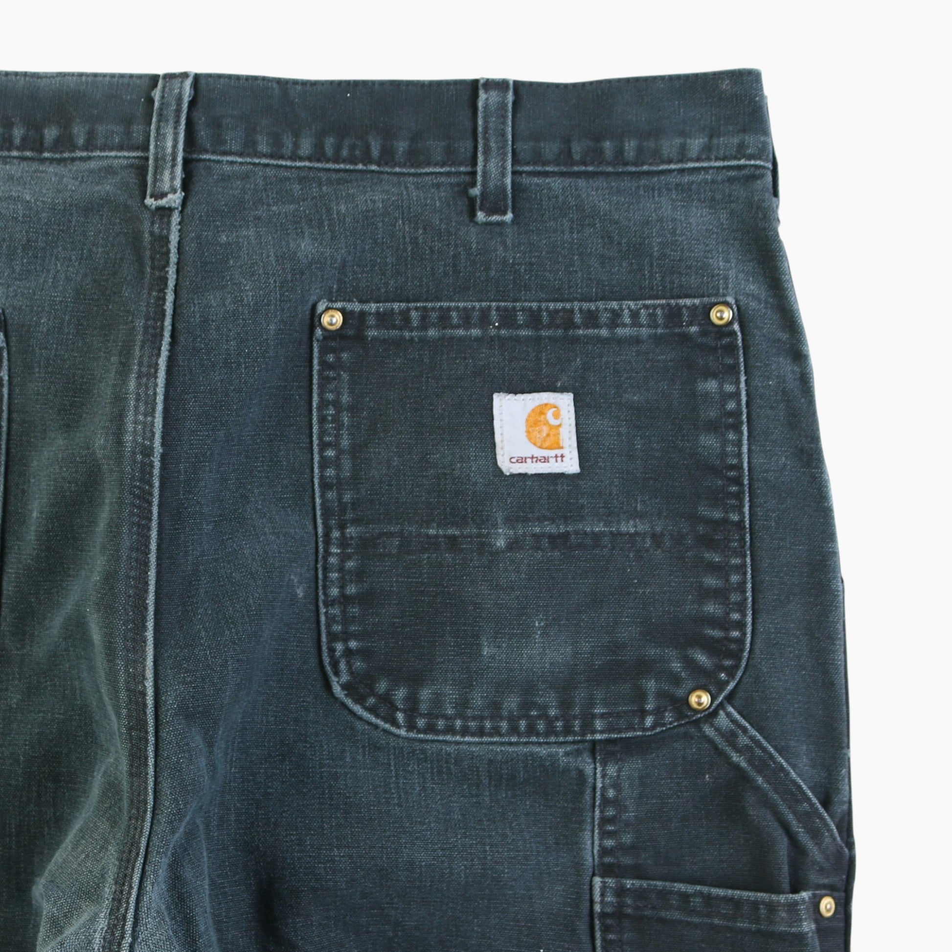 Vintage Double Knee Carpenter Pants - Black - 34/34