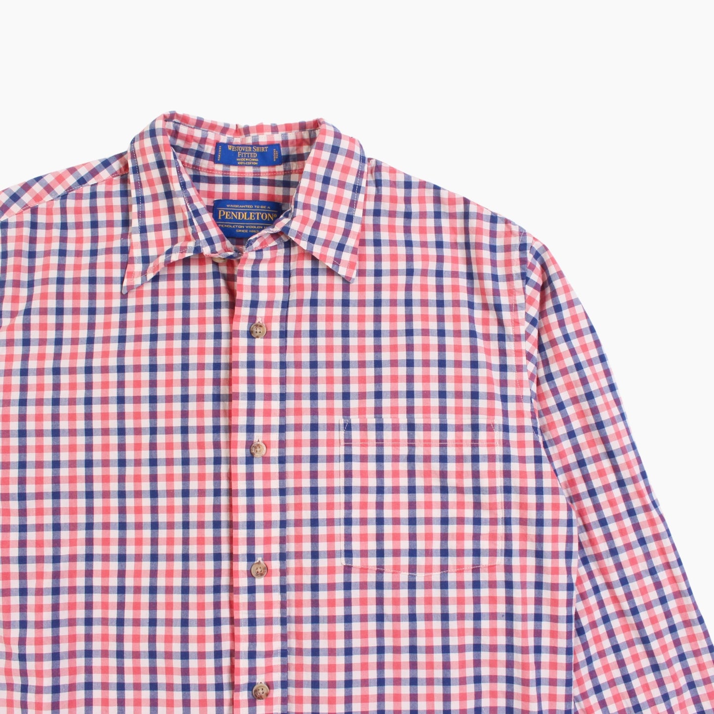 Vintage Shirt - Pink And Blue Check