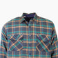 Vintage Flannel Overshirt - Green Check