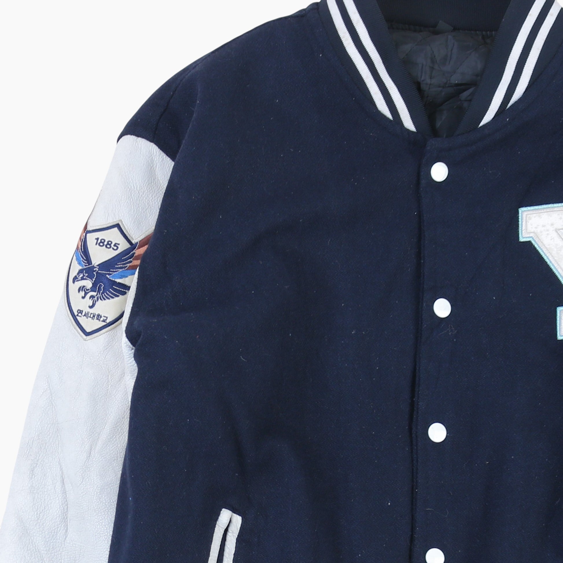 Vintage Varsity 'Y' Bomber Jacket - Navy