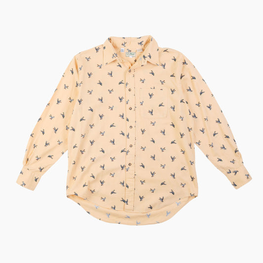 Vintage Shirt - Yellow Bird Pattern - American Madness