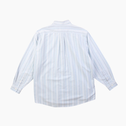Vintage Shirt - Blue And White Stripe - American Madness