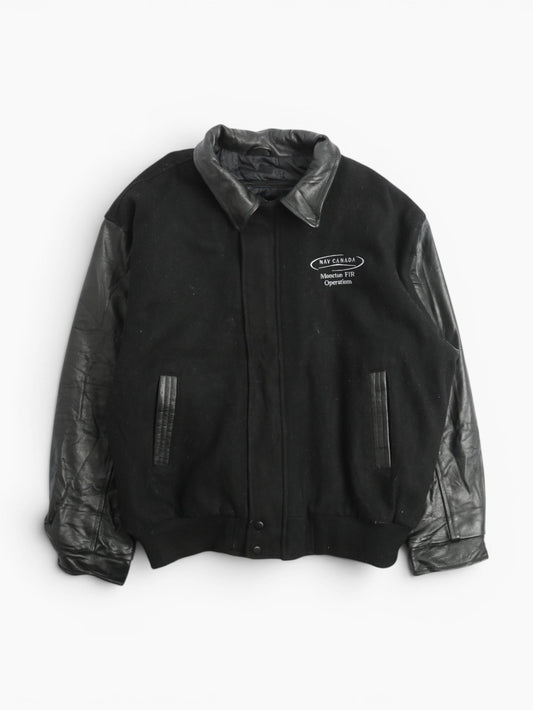 Vintage Varsity 'Nav Canada' Bomber Jacket
