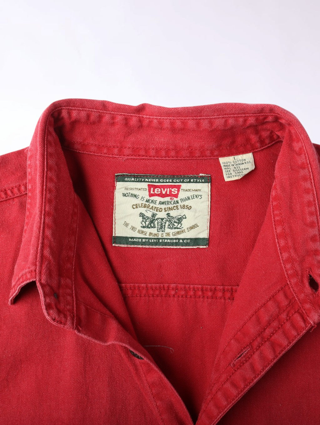 Denim Shirt - Red