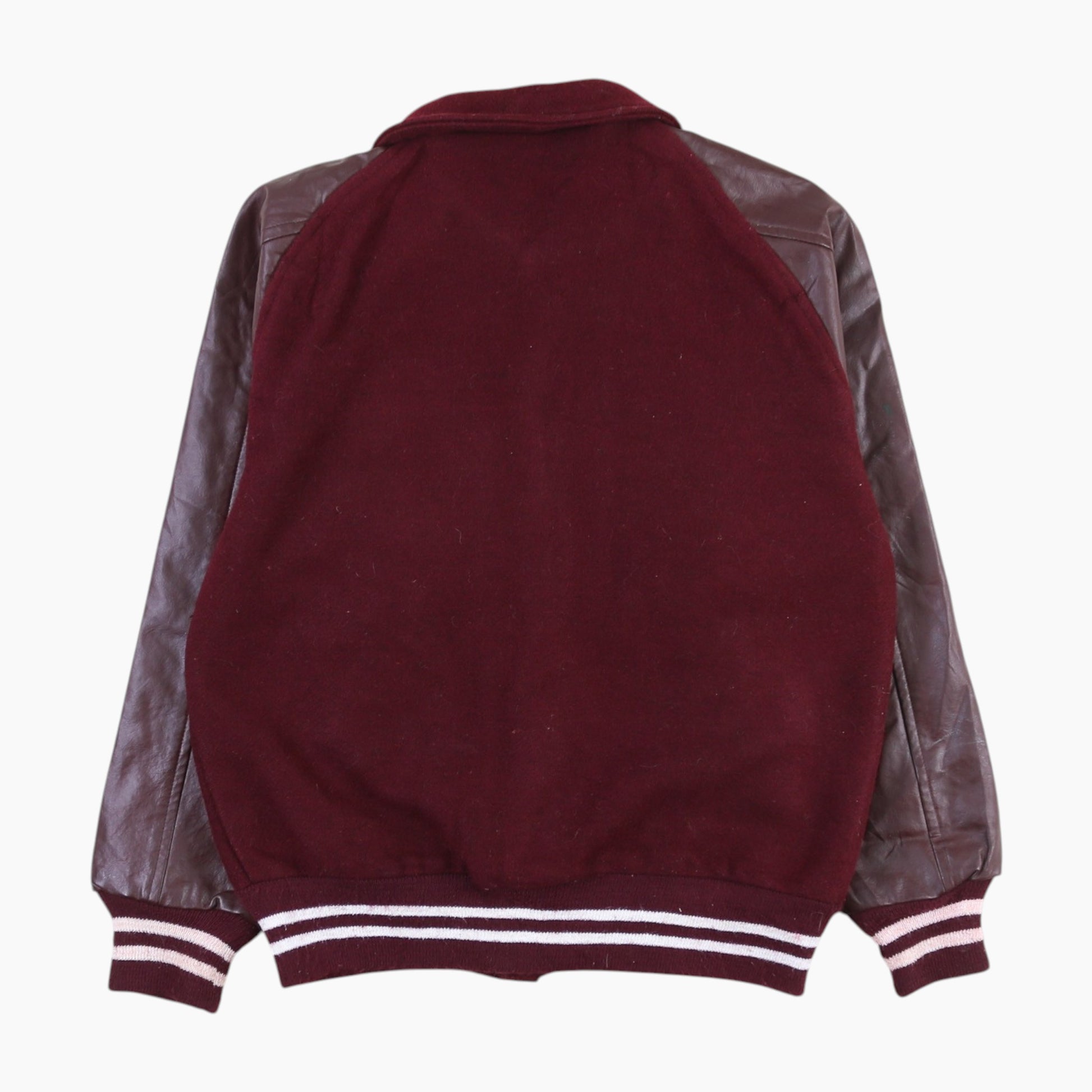 Vintage Varsity 'C' Bomber Jacket - Maroon