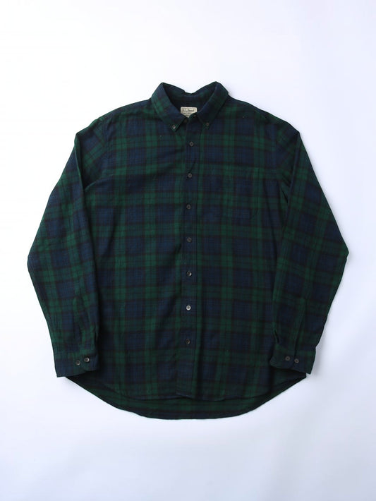 Vintage Flannel Shirt - Green Check