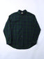 Vintage Flannel Shirt - Green Check