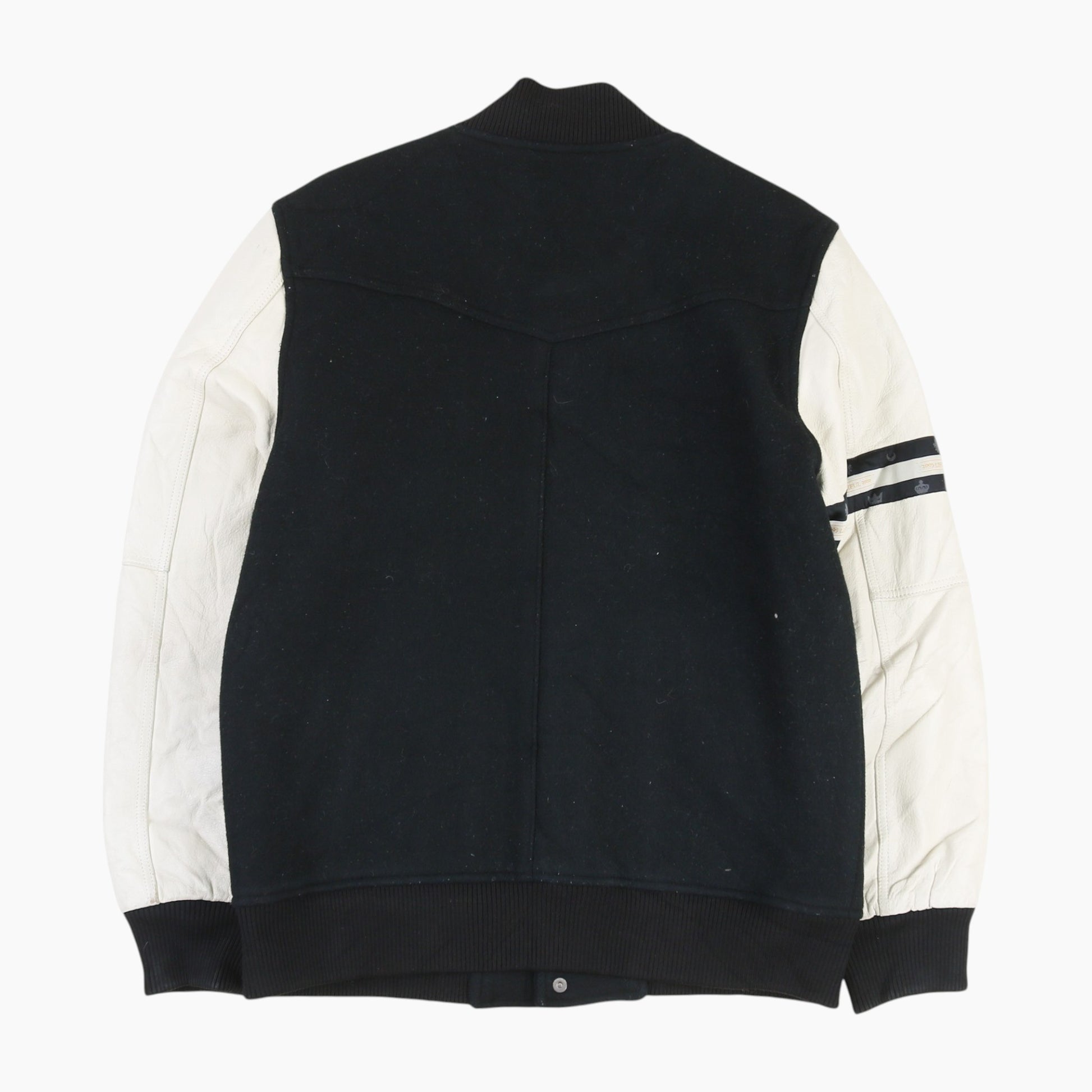 Vintage Varsity 'Liful' Bomber Jacket - Black