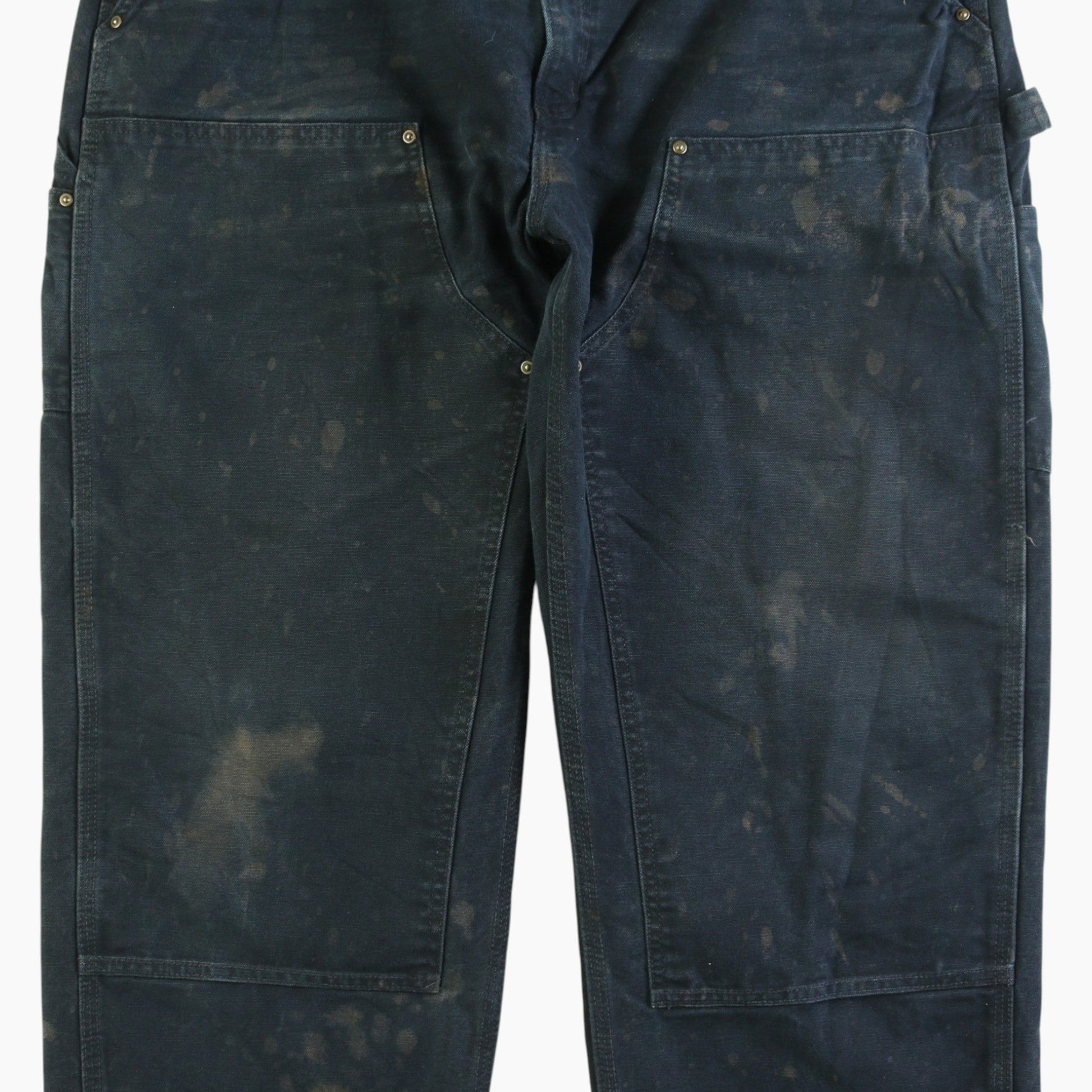 Vintage Double Knee Carpenter Pants - Black - 40/30