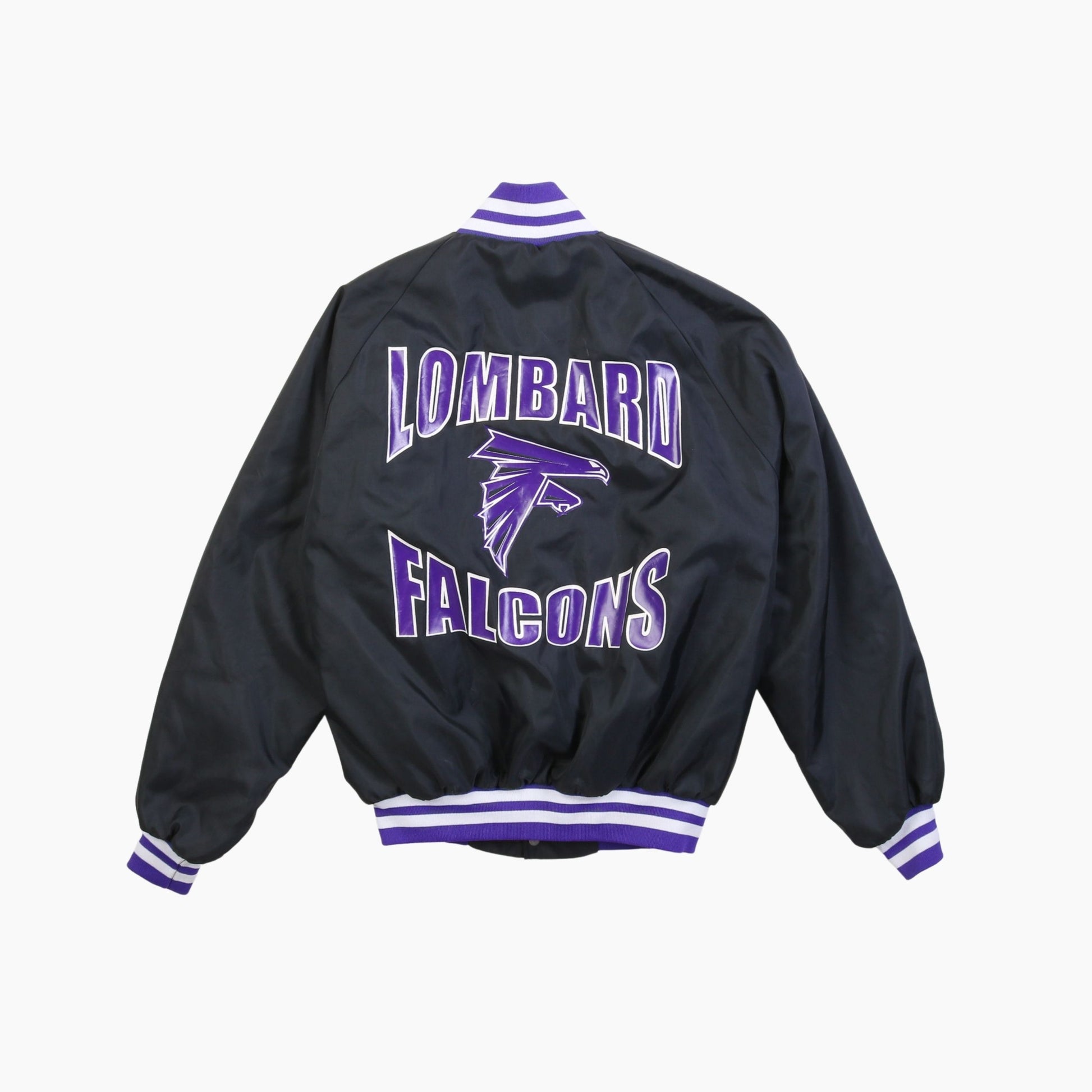 Vintage 'Lombard Falcons' Satin Bomber Jacket - American Madness