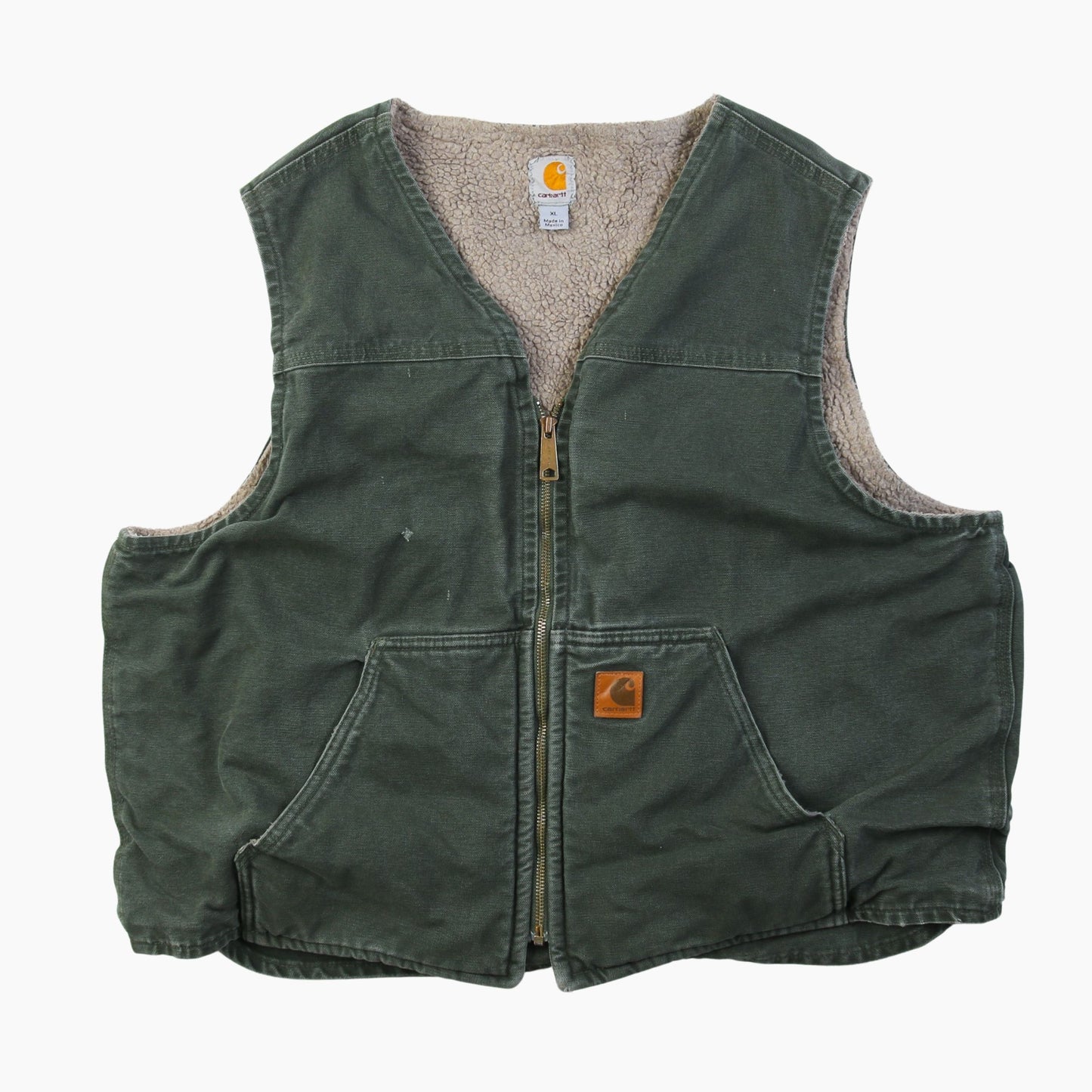 Lined Vest - Washed Green