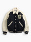 Vintage Varsity 'Macbeth Sports Club' Bomber Jacket - Black
