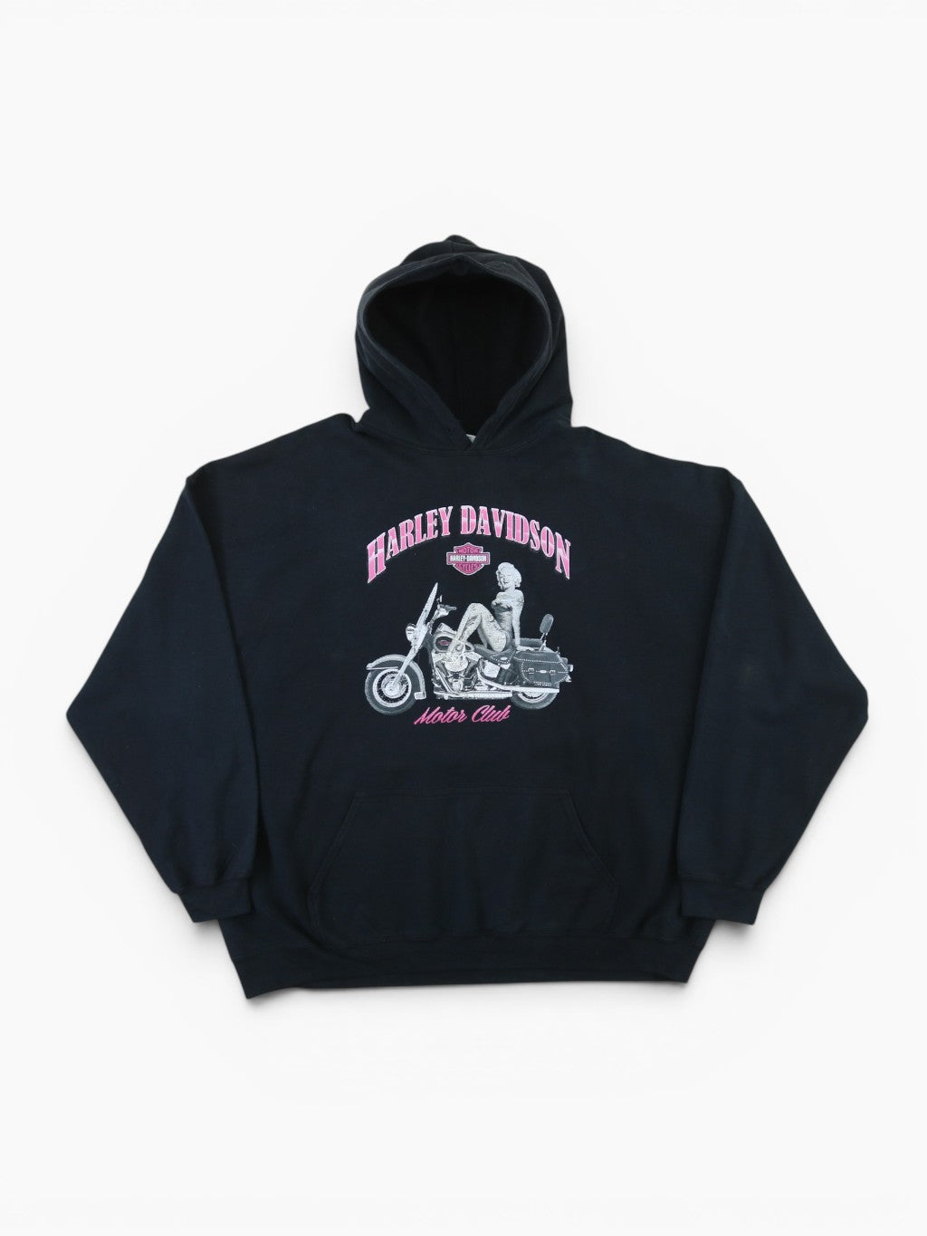 'Motor Club' Hooded Sweatshirt - Black