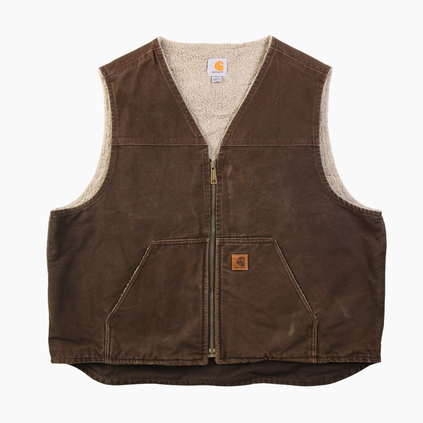 Lined Vest - Washed Brown