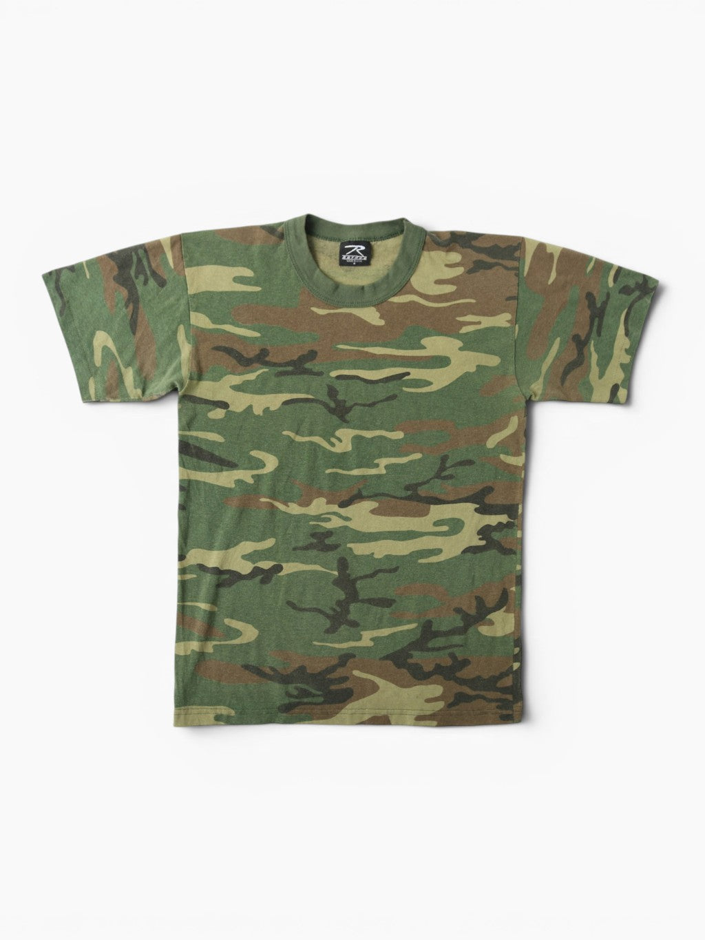Single Stitch Woodland Camouflage T-Shirt
