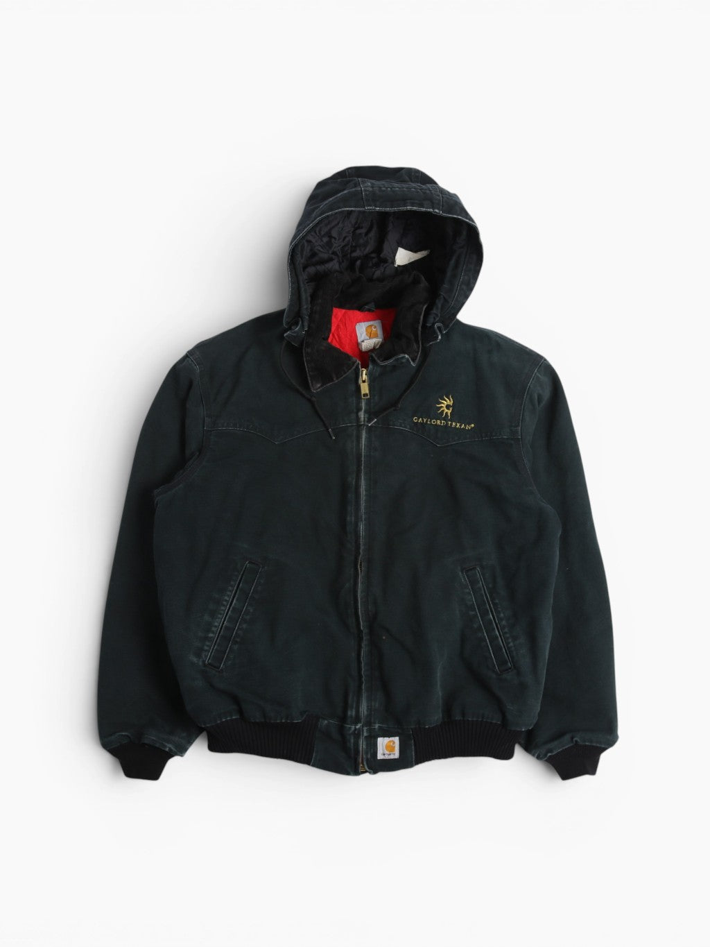 Hooded Santa Fe Bomber Jacket - Black