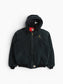 Hooded Santa Fe Bomber Jacket - Black