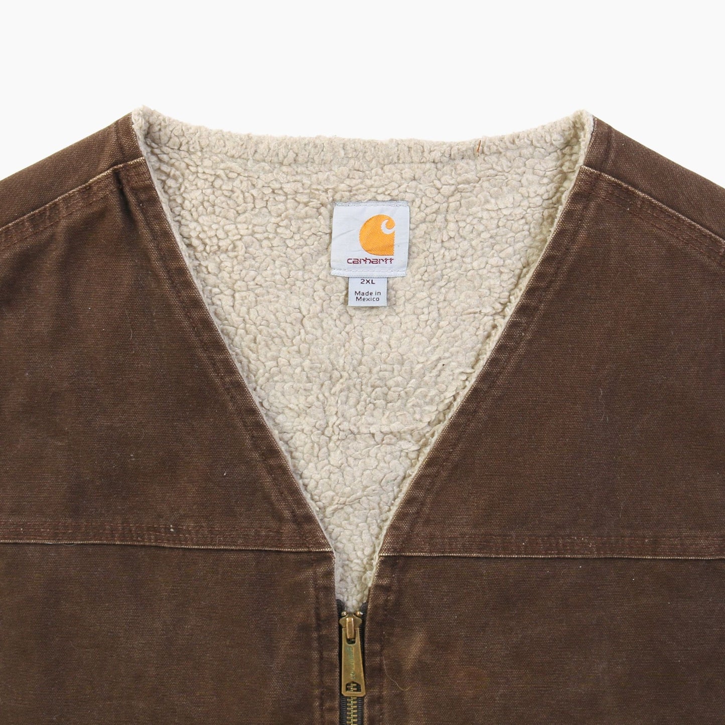 Lined Vest - Washed Brown