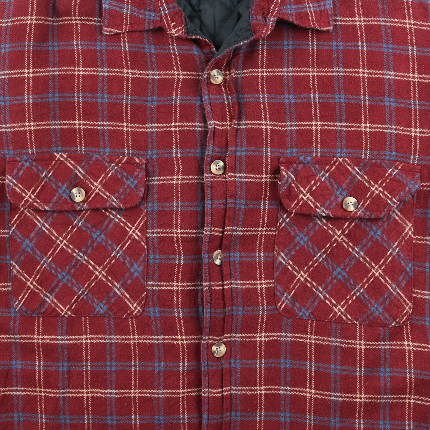 Vintage Flannel Overshirt - Red Check