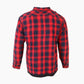 Vintage Flannel Overshirt - Red Check