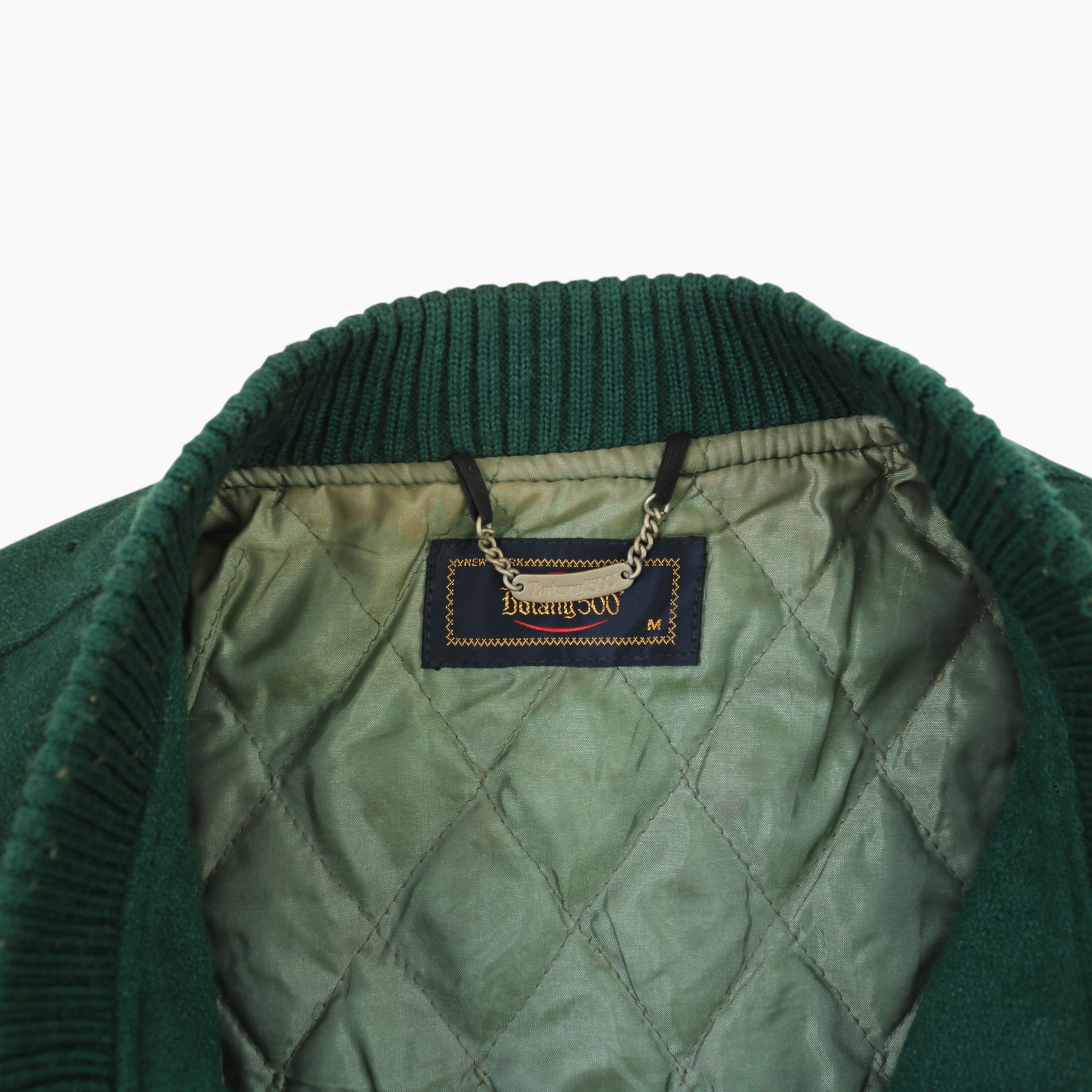 Vintage Varsity 'B' Bomber Jacket - Green