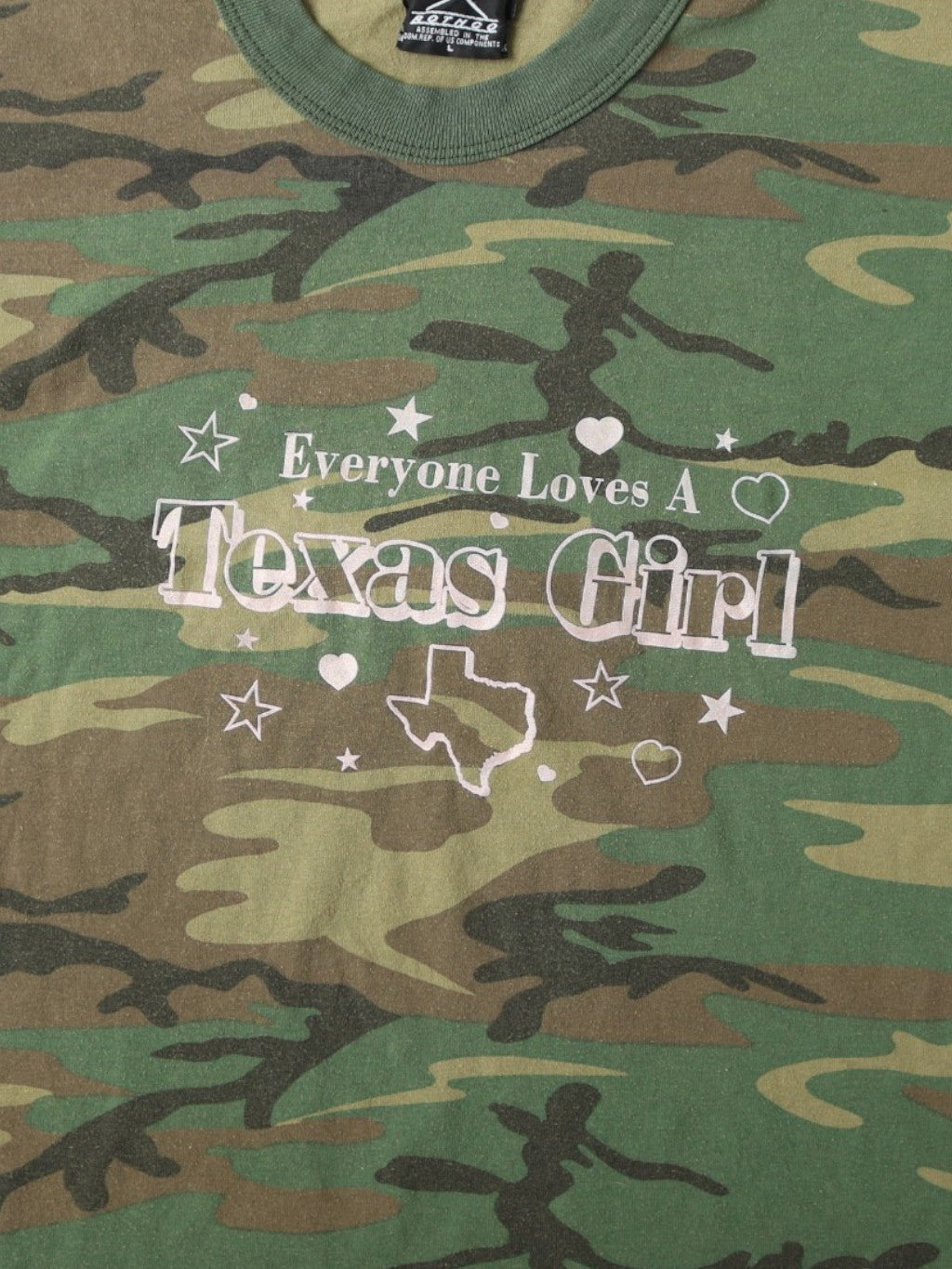 'Texas Girl' Woodland Camouflage T-Shirt